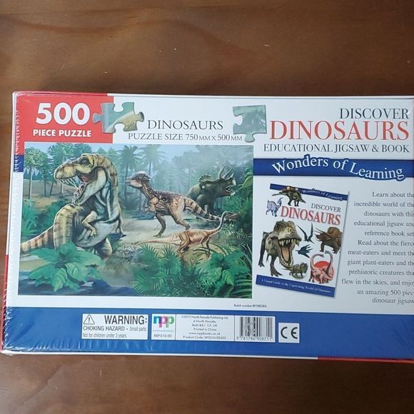 *** GIFT *** NEW Wonders of Learning sealed 500 puzzle dinosaur - Picture 3 of 5